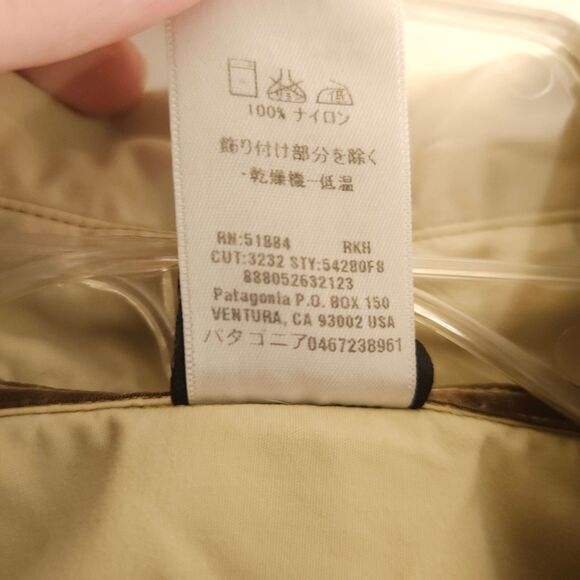 Patagonia Mens Large Beige Cream Sun Tech Long Sleeve Button Up Shirt - Picture 5 of 8